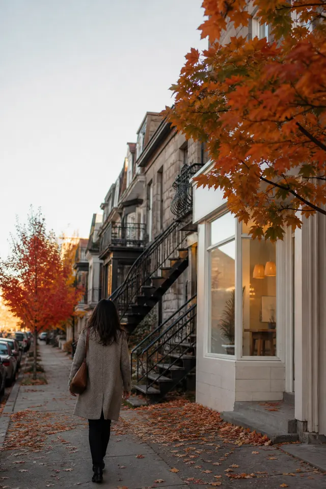 A Montréal street in autumn
